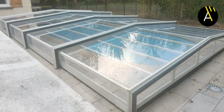 Abris de piscine d’occasion reconditionnés : option transparente