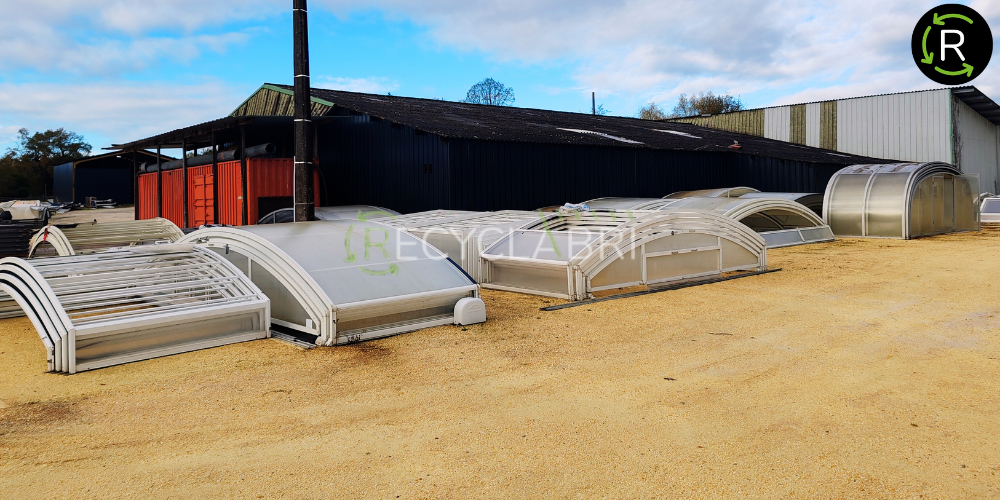 RECYCLABRI - grand stock d'abris de piscine d'occasion
