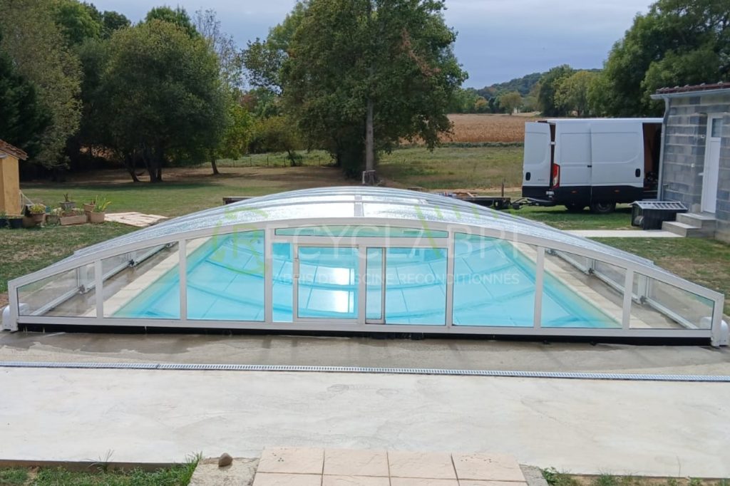 Abri piscine bas Recyclabri livré à Libourne en septembre 2026 (1)